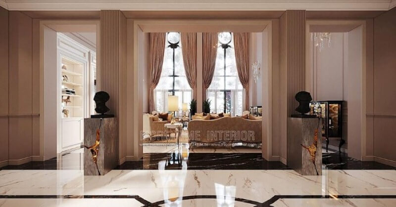 Đá lát nền đẹp cao cấp cho biệt thự Vinhomes Imperia Hải Phòng. Thiết kế nội thất biệt thự