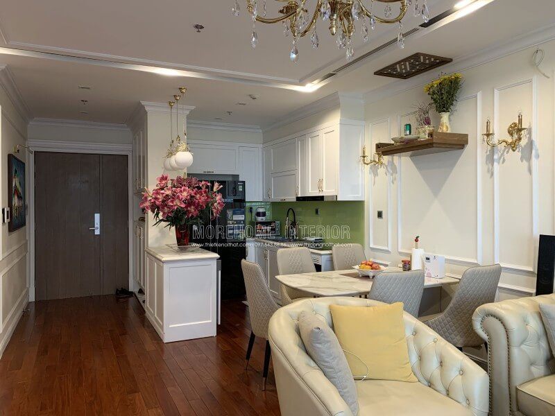 Morehome có nhiều kinh nghiệm trong thi công nội thất chung cư tân cổ điển tại Vinhomes Hà Nội. Quý khách có nhu cầu thi công trọn gói nội thất chung cư ở hà nội. Vui lòng liên hệ Morehome để được tư vấn và báo giá.